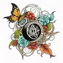 quantum entanglement tattoo design idea