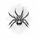 spider with kintsugi  tattoo design idea