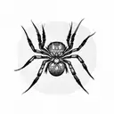 spider with kintsugi  tattoo design idea