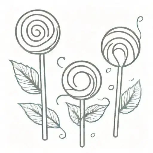 lollipop sketch tattoo design idea