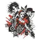 broadway, theater, acting tattoo design idea