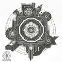 cyber realism blackwork tattoo tattoo design idea
