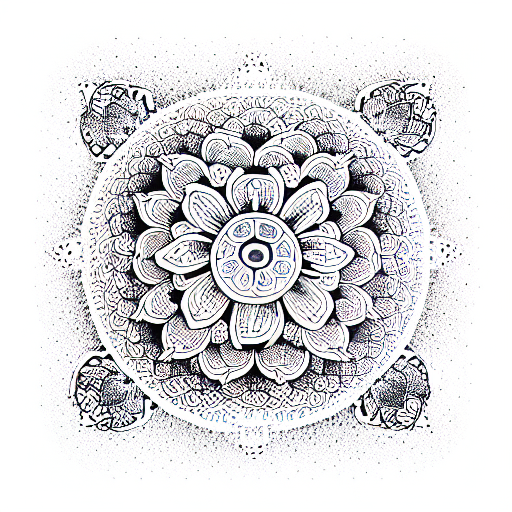 Mandala flower tattoo design idea