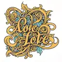 December 14 2004 Cursive font representing your love tattoo design idea