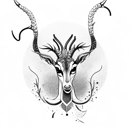 gazelle  tattoo design idea