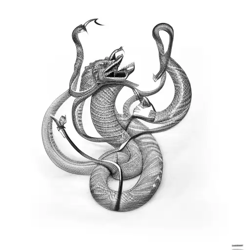 king cobra attacking tattoo design idea