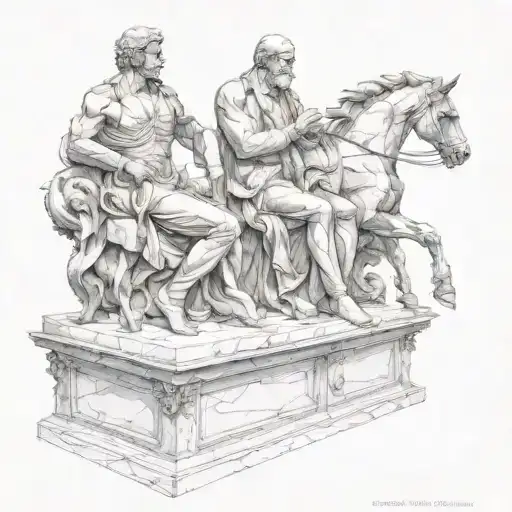 the concept that humans are both the marble and the sculptor  tattoo design idea