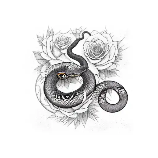 Feminine energy, arm sleeve, tattoo, landscape, nature,flowers,snake,crows tattoo design idea