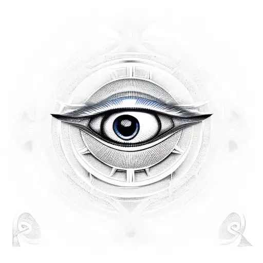 ankh symbol with eye of Horus the eye being a ying and Yang symbol  tattoo design idea