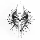 Knife with crying eyes tattoo design idea