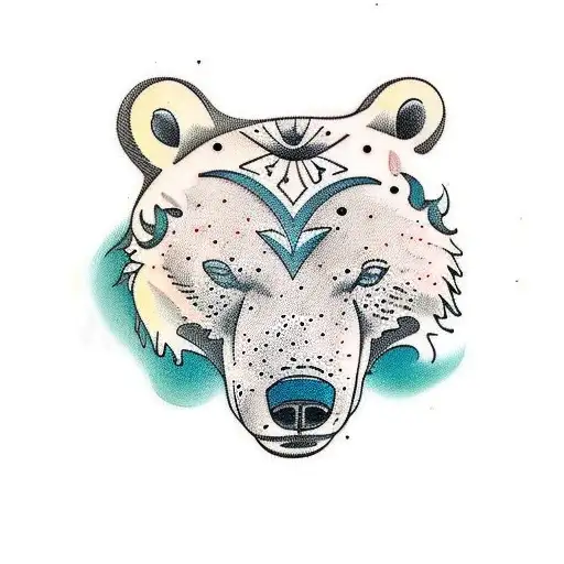 polar bear tattoo design idea