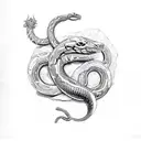 world serpent tattoo design idea