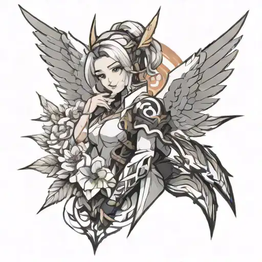 mercy overwatch mercy design tattoo design idea