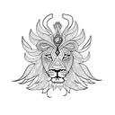 lion snake and eagle tattoo design idea