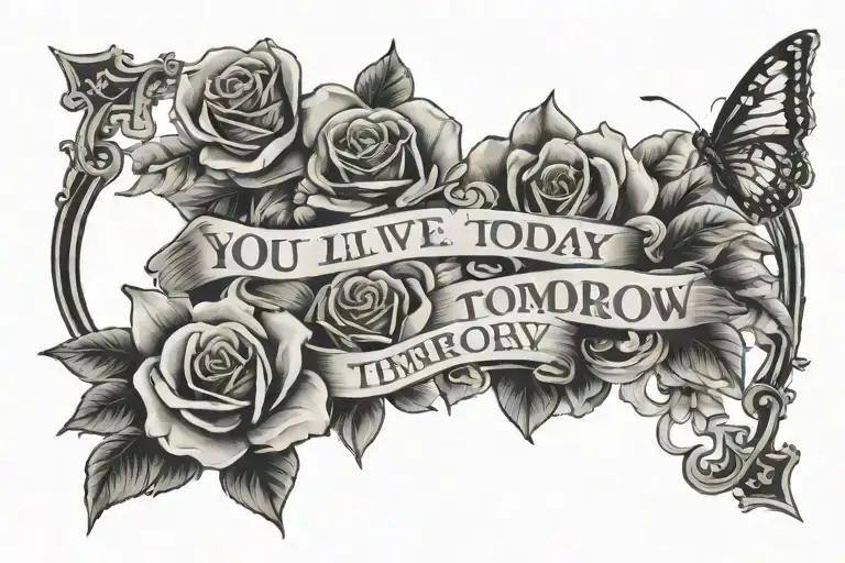 You live today You dream about tomorrow And learn from yesterday tattoo design idea