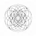 quantum particle entanglement tattoo design idea