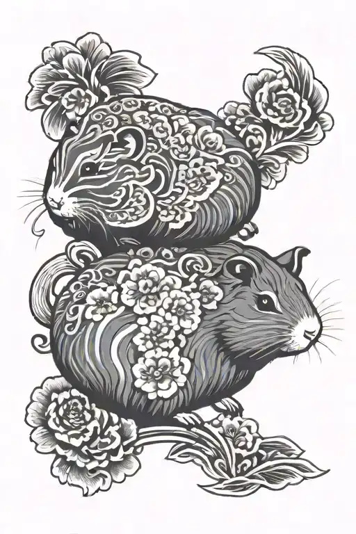 guinea pig tattoo design idea