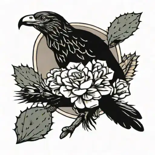cactus and buzzard tattoo tattoo design idea