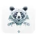 A mechanical keyboard with a bear's head as the enter key tattoo design idea