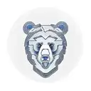 A mechanical keyboard with a bear's head as the enter key tattoo design idea