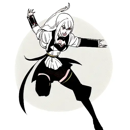 black cat in assassin's creed outfit  tattoo design idea