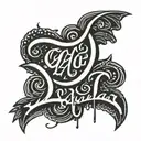 logotype handwriting tattoo Marcelo Kalunga tattoo design idea