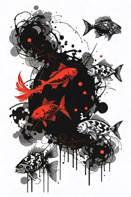 pisces and cancer tattoo design idea