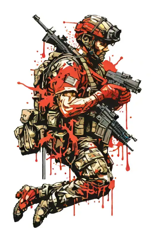 army special Ops with the phrase 'Some men dream of being a hero; Others relive it in their nightmares' tattoo design idea