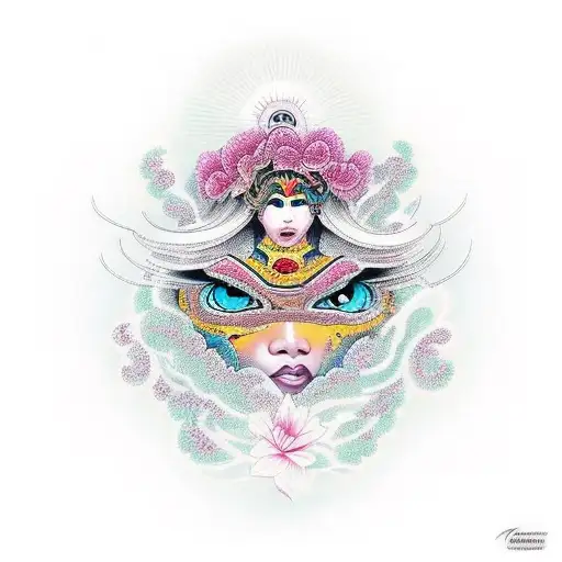 A stunning representation of a miraculous transformation, with Colombian women as the central theme tattoo design idea