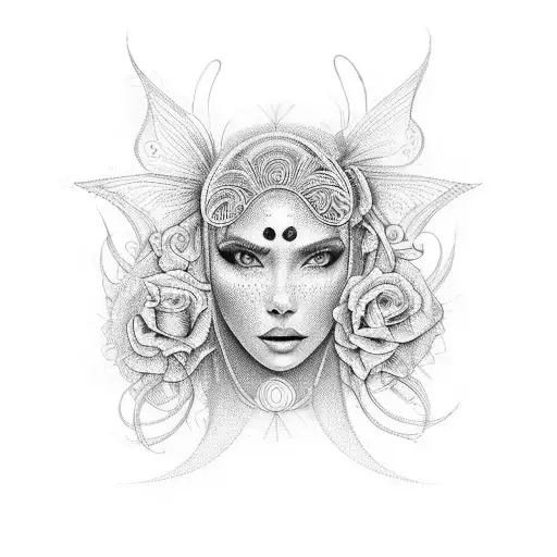 A stunning representation of a miraculous transformation, with Colombian women as the central theme tattoo design idea