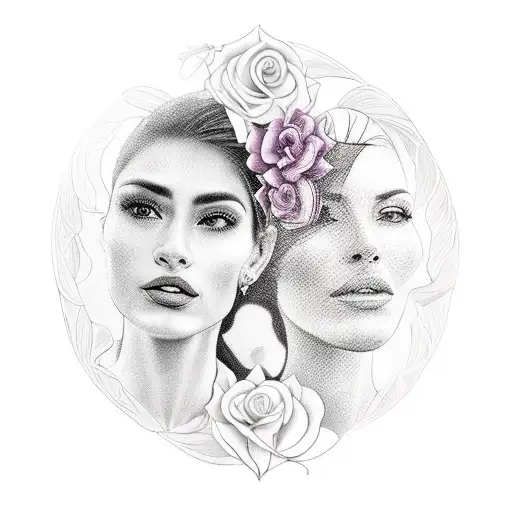 A stunning representation of a miraculous transformation, with Colombian women as the central theme tattoo design idea