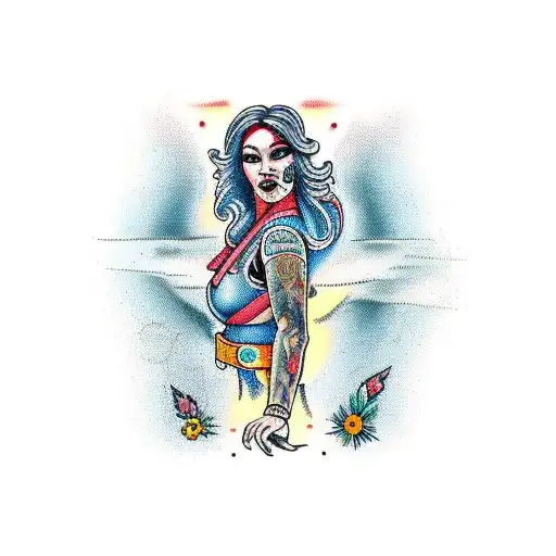 A stunning representation of a miraculous transformation, with Colombian women as the central theme tattoo design idea