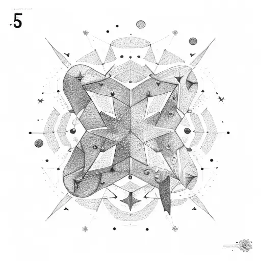 A constellation of stars forming the number '50', representing the client's 50th birthday and their love for stargazing tattoo design idea