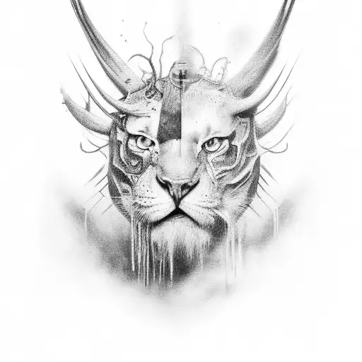 A surrealistic black and grey portrait of the client, capturing their essence as a passionate artist tattoo design idea