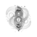 Abstract design featuring the curves of a sexy Latina woman tattoo design idea