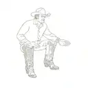 cowboy boots tattoo design idea