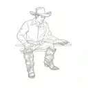 cowboy boots tattoo design idea