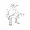 cowboy boots tattoo design idea