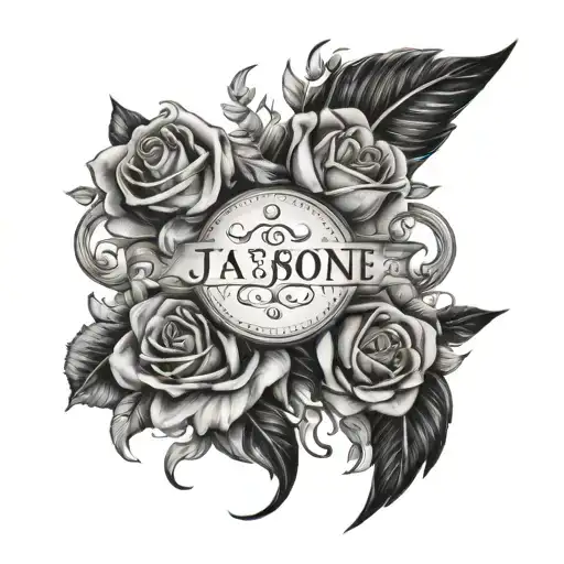 Names Jason and Maddie tattoo design idea