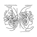 wishbone and lavender tattoo design idea