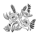 wishbone and lavender tattoo design idea