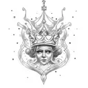 Queen's Crown tattoo design idea