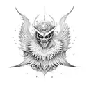 demon wings tattoo design idea