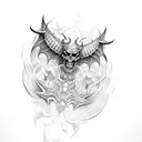 demon wings tattoo design idea