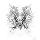 demon wings tattoo design idea