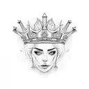 Queen's Crown tattoo design idea