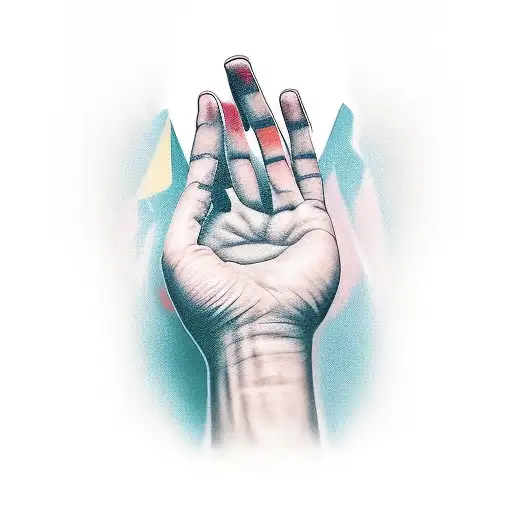 hand Squeeze world tattoo design idea