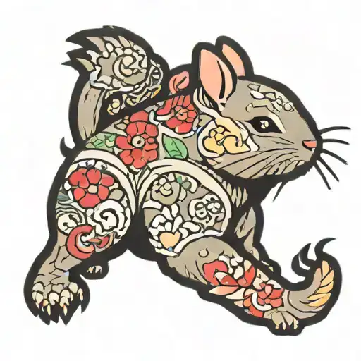japanese bracelet tatoo with chinchillas tattoo design idea