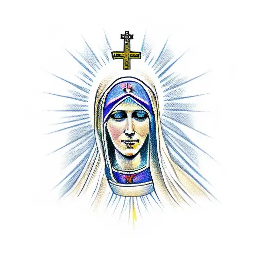 virgin mary tattoo design idea