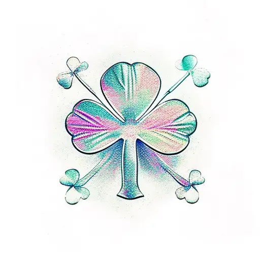4 leaf clover tattoo design idea
